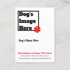 Visita Mantenga la tarjeta de comercio del perro