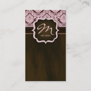 Visita Maquillaje Artista Tarjeta de Negocios Damask Pink