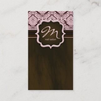 Visita Maquillaje Artista Tarjeta de Negocios Damask Pink