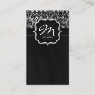 Visita Maquillaje Artista Tarjeta de Negocios Damask Plat