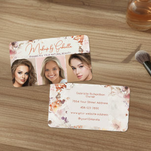 Visita Maquillaje de Tarjeta de Presentación de Fotografí