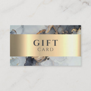 Visita Marble Elegante White Faux Gold Beauty Tarjeta de 