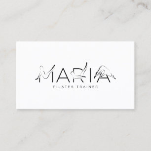 Visita MARIA Nombre Pilates Instructor Tarjeta de present