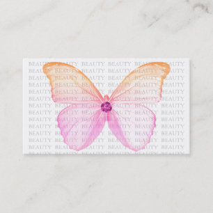 Visita Mariposa del naranja del rosa de la tarjeta de