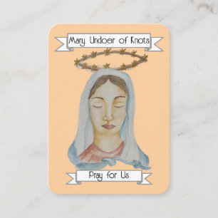 Visita Mary, desdoer de la tarjeta de oraciones de nudos