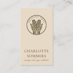 Visita Masaje de yoga Mehndi Henna Tarjeta de Negocios Ma