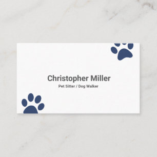 Visita Mascota de The Dog Walker sentado con tarjeta de v