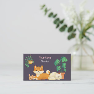 Visita Mascota Sitter/Mascota Sentado Tarjeta de presenta
