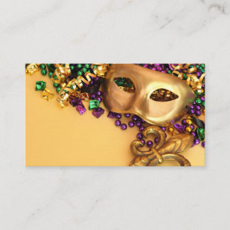 Visita Masquerade Marti Gras Máscara Tarjeta de presentac
