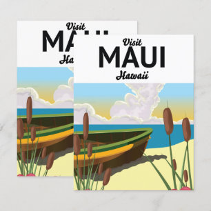 Visita Maui Hawaii cartel de turismo