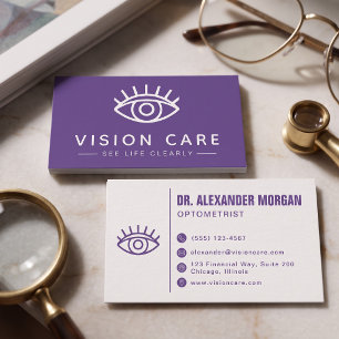 Visita Médico Ocular Moderno Tarjeta de Oftalmólogo Cuida