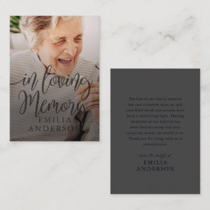 Visita Memorial en memoria de amor moderno tarjeta de fot