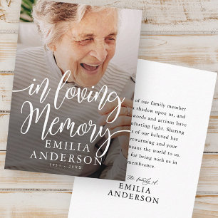 Visita Memorial en memoria de amor moderno tarjeta de fot