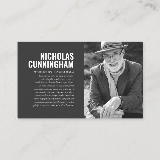 Visita Memorial funerario en tarjeta de fotos de memoria  (Anverso)