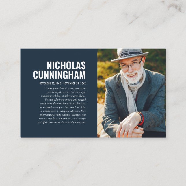 Visita Memorial funerario en tarjeta de fotos de memoria  (Anverso)