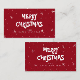 Visita Merry Christmas Red Snow Mini Tarjeta de regalo