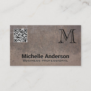 Visita Metalizado textura   Tarjeta de presentación Monog