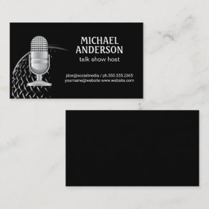 Visita Micrófono Tarjeta de presentación Podcast
