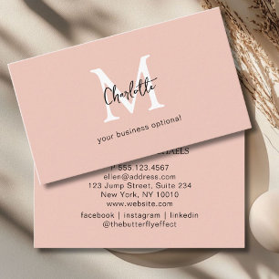 Visita Mínima, escritura a mano, tarjeta de presentación 