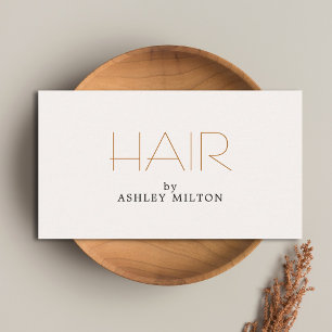 Visita Minimalista Elegante Tarjeta de Estilista de Pelo 