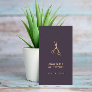 Visita Minimalista Elegante Tarjeta de Estilista de Pelo
