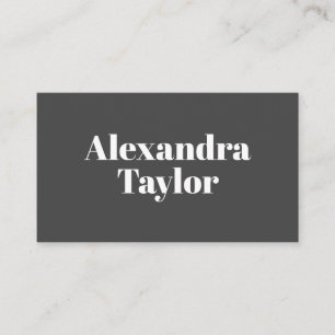 Visita Minimalista Elegante Tarjeta Profesional de Negro