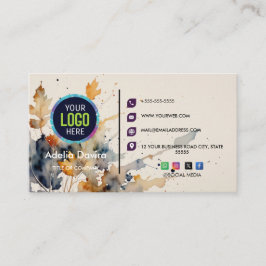 Visita Minimalista Tarjeta de Lujo Boutique de Flores