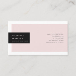 Visita Minimalista tarjeta de negocios moderna Rubor rosa