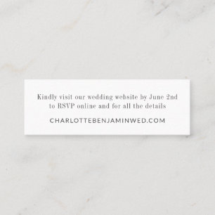 Visita Minitarjeta de la web de RSVP en línea moderna y e