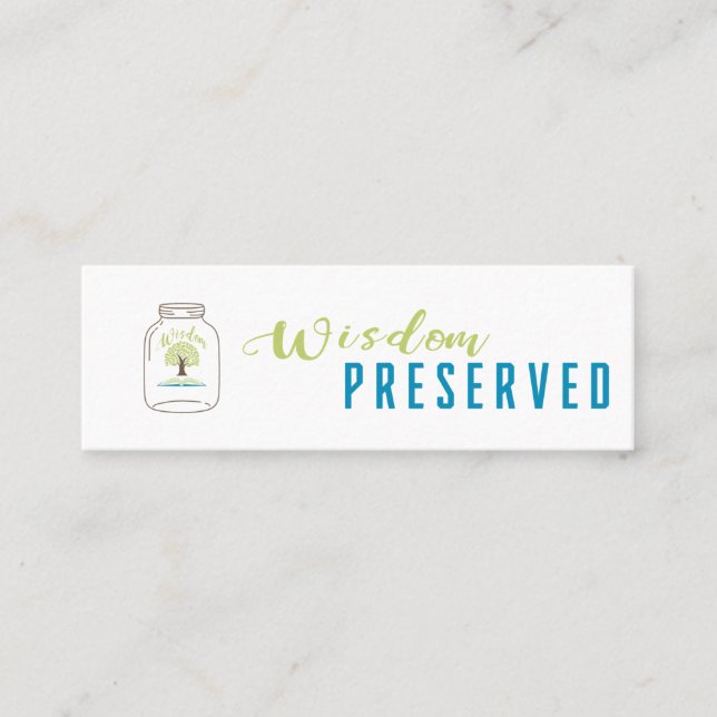 Visita Minitarjeta de Personalizable completo, 3,0" x 1,0 (Anverso)