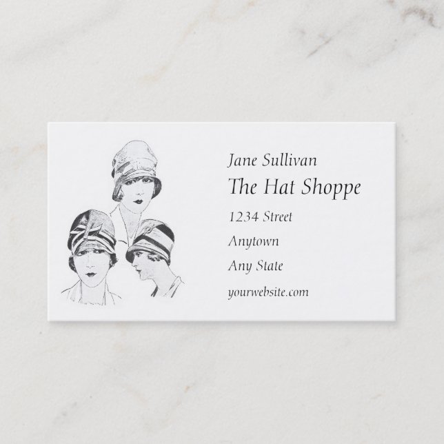 Visita Moda del gorra que modela la tarjeta de los años (Anverso)