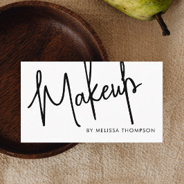 Visita Moda Script Signature Makeup Artist Tarjeta de pre