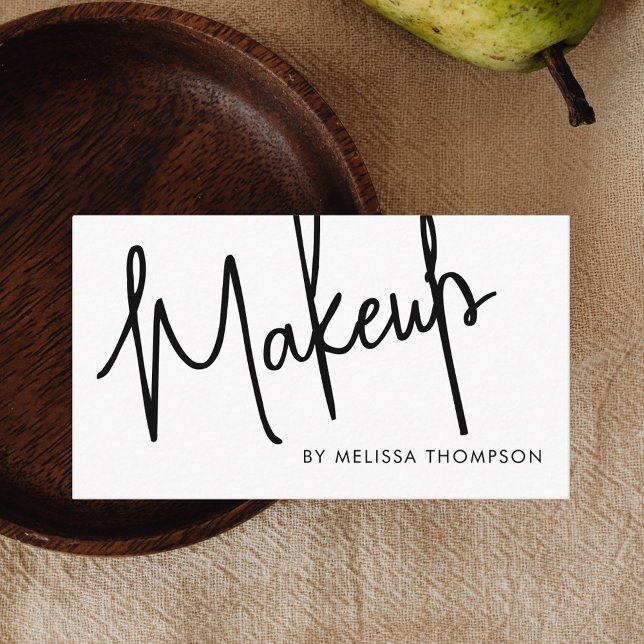 Visita Moda Script Signature Makeup Artist Tarjeta de pre (Subido por el creador)