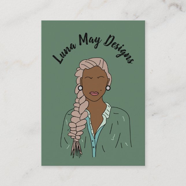 Visita Moderna Joyería de Jefe para mostrar tarjeta de vi (Anverso)