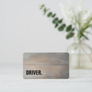 Visita Moderna tarjeta de madera Minimalista DRIVER Profe