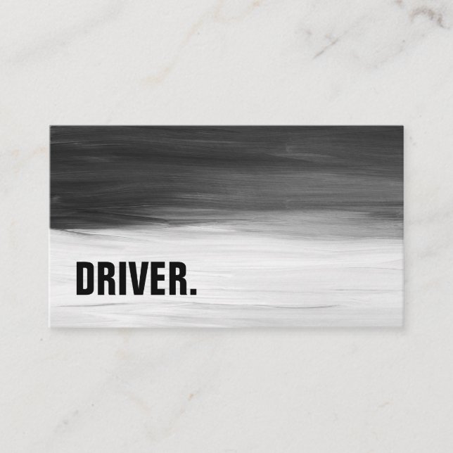 Visita Moderna tarjeta de madera Minimalista DRIVER Profe (Anverso)