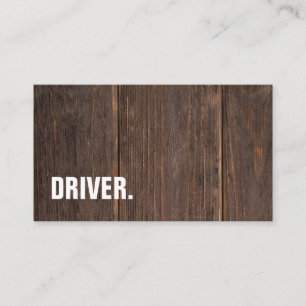 Visita Moderna tarjeta de madera Minimalista DRIVER Profe