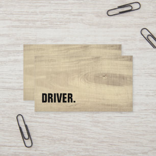 Visita Moderna tarjeta de madera Minimalista DRIVER Profe