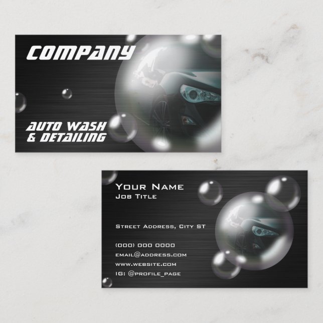 Visita Moderna tarjeta de negocios creativa para coches d (Anverso / Reverso)