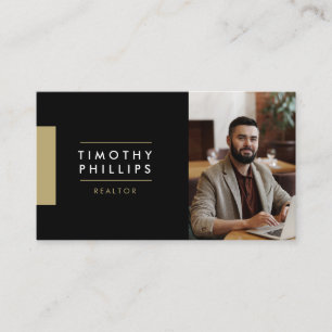 Visita Moderna tarjeta de negocios del agente inmobiliari