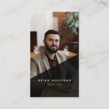 Moderna tarjeta de negocios del agente inmobiliari