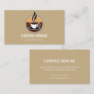 Visita Moderna tarjeta de negocios para una cafetería sen