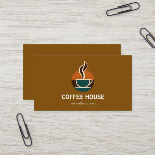 Visita Moderna tarjeta de negocios para una cafetería sen