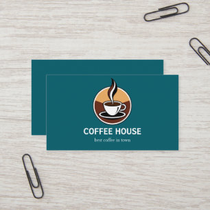 Visita Moderna tarjeta de negocios para una cafetería sen