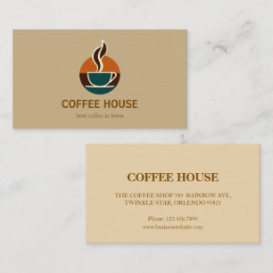 Visita Moderna tarjeta de negocios para una cafetería sen