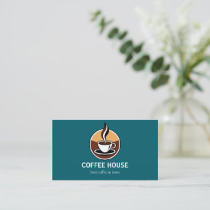 Visita Moderna tarjeta de negocios para una cafetería sen