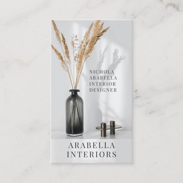 Visita Moderna tarjeta de presentación de fotos de diseño (Anverso)