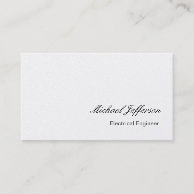 Visita Moderna tarjeta de presentación de ingeniero eléct (Anverso)