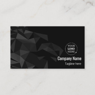 Visita Moderna tarjeta de presentación elegante en negro 