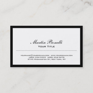 Visita Moderna tarjeta de presentación exclusiva en blanc